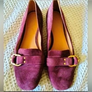 Tory Burch "Marsden" Maroon Leather Smoking Slipper/Loafer 💜